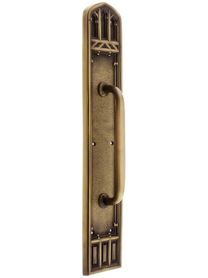 18 inch Oxford Door Pull In Antique Brass